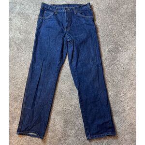 Dickies Mens 33x30 Regular‎ Straight Fit Five-Pocket Washed Jean Vtg